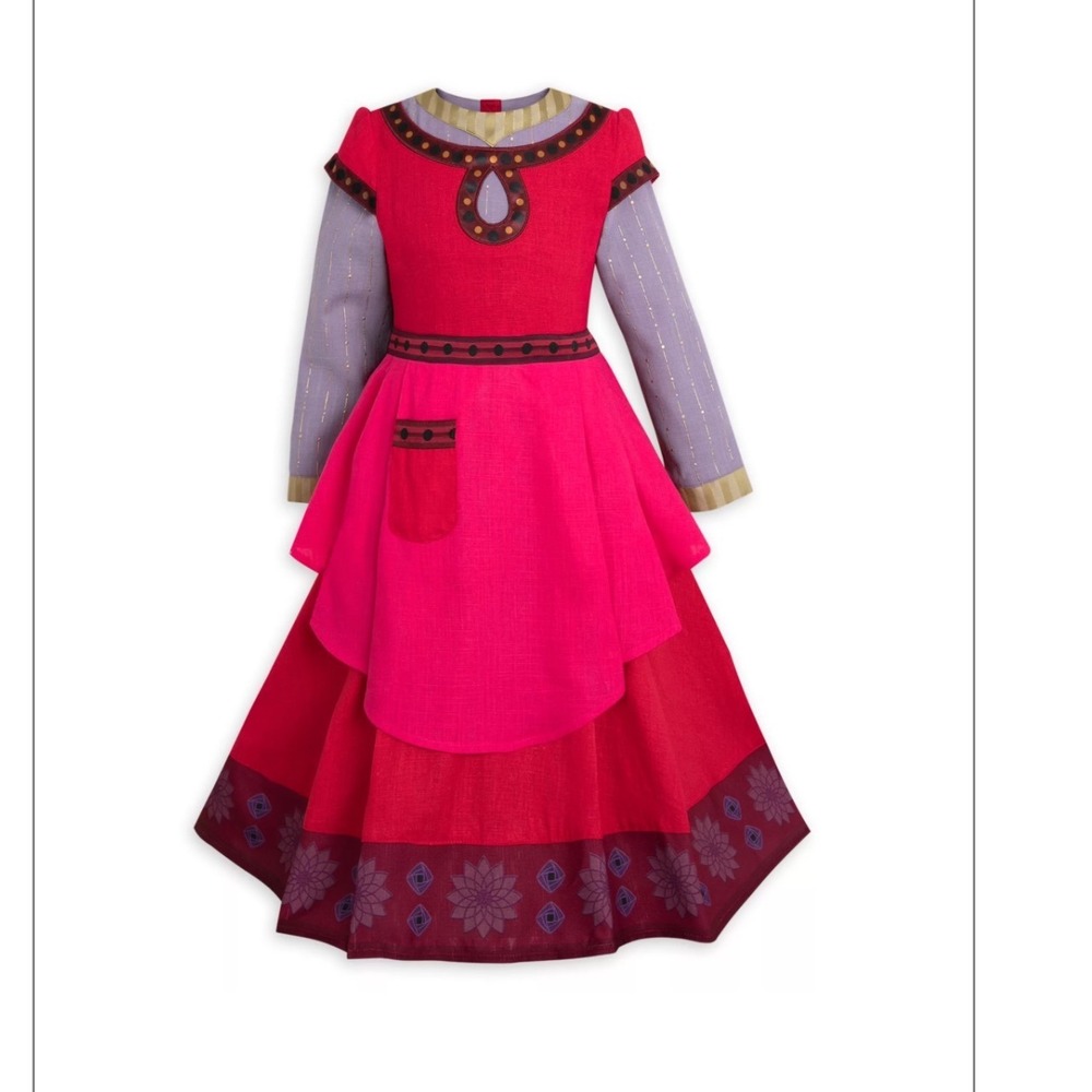 Disney Store Wish Asha Costume Dress Girls Size 3 Pink Red Purple NWT